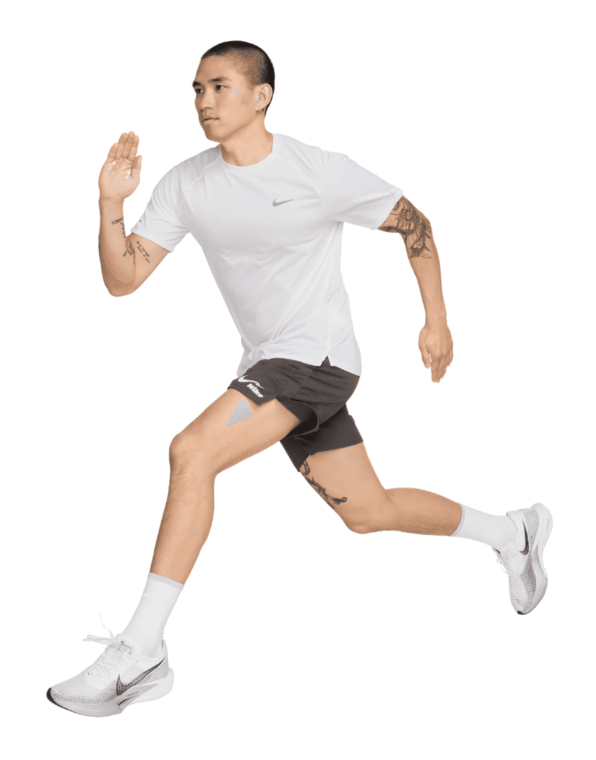 2026 New Arrival Men's Dri-FIT ADV Short-Sleeve Stride Running Top :White | Reflective Silver wholesalehk.shop
