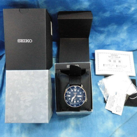 Seiko 5 Sports Automatic Blue Dial Black NATO Strap Watch for Men - SBSA098 wholesalehk.shop