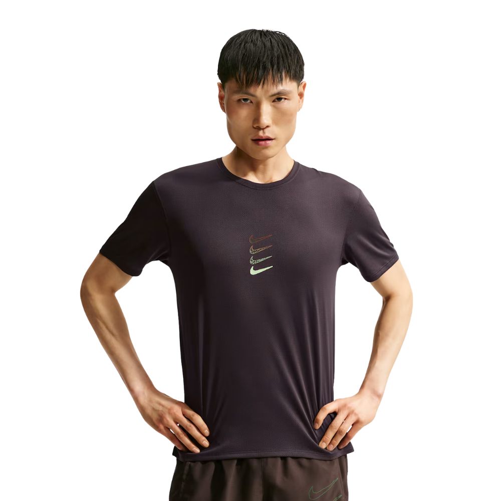 2026 New Arrival Men's Dri-FIT Short-Sleeve Running Top :Black wholesalehk.shop