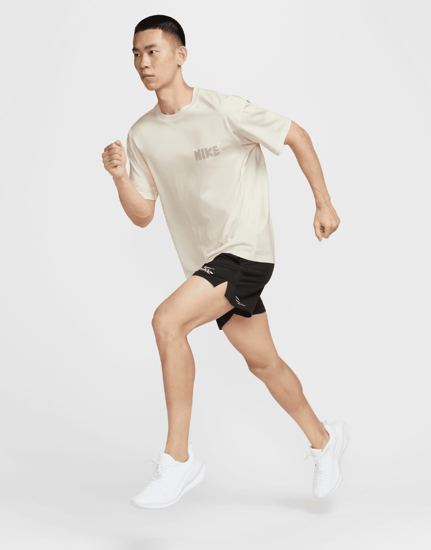 2026 New Arrival Men's Nike M90 Running T-Shirt :Soft Pearl wholesalehk.shop