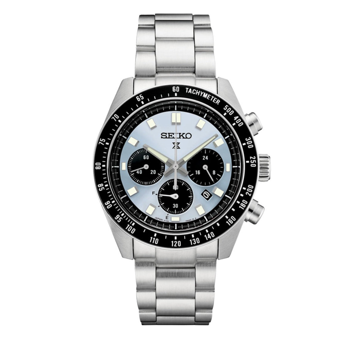 Seiko Prospex Speedtimer 41.4 Solar Chronograph Blue Dial Silver Steel Strap Watch for Men - SSC935 wholesalehk.shop