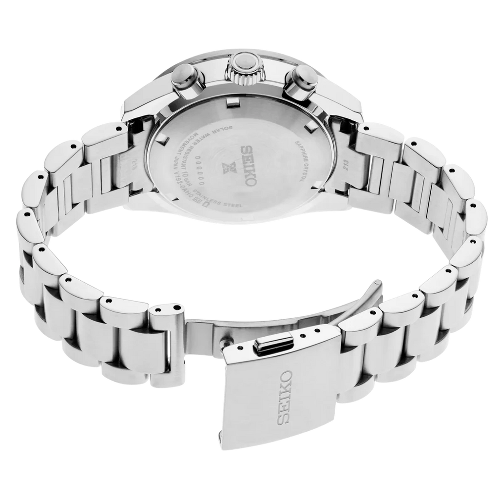 Seiko Prospex Speedtimer 41.4 Solar Chronograph Blue Dial Silver Steel Strap Watch for Men - SSC935 wholesalehk.shop