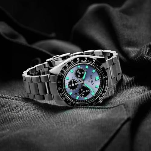 Seiko Prospex Speedtimer 41.4 Solar Chronograph Blue Dial Silver Steel Strap Watch for Men - SSC935 wholesalehk.shop
