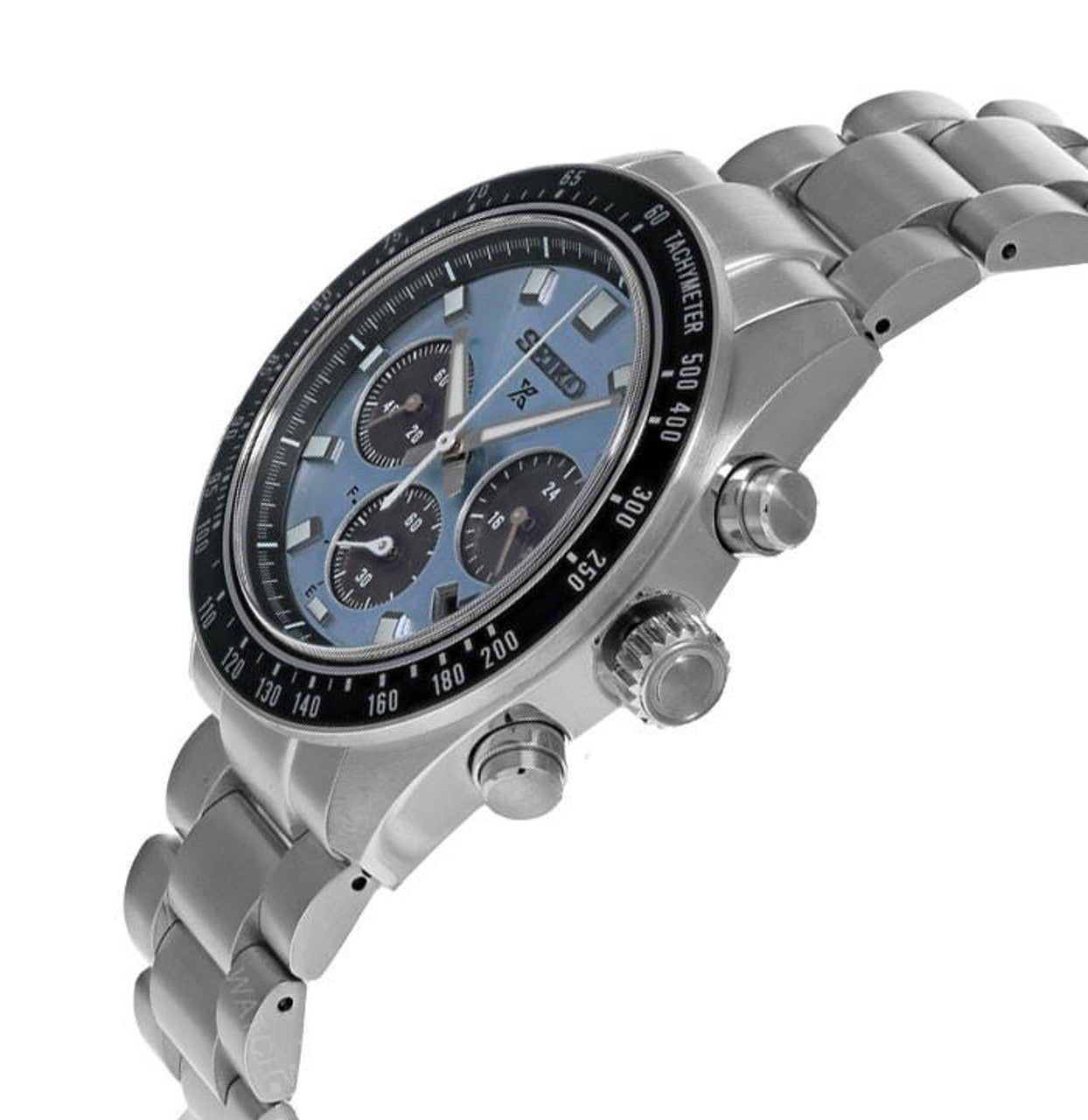 Seiko Prospex Speedtimer 41.4 Solar Chronograph Blue Dial Silver Steel Strap Watch for Men - SSC935 wholesalehk.shop