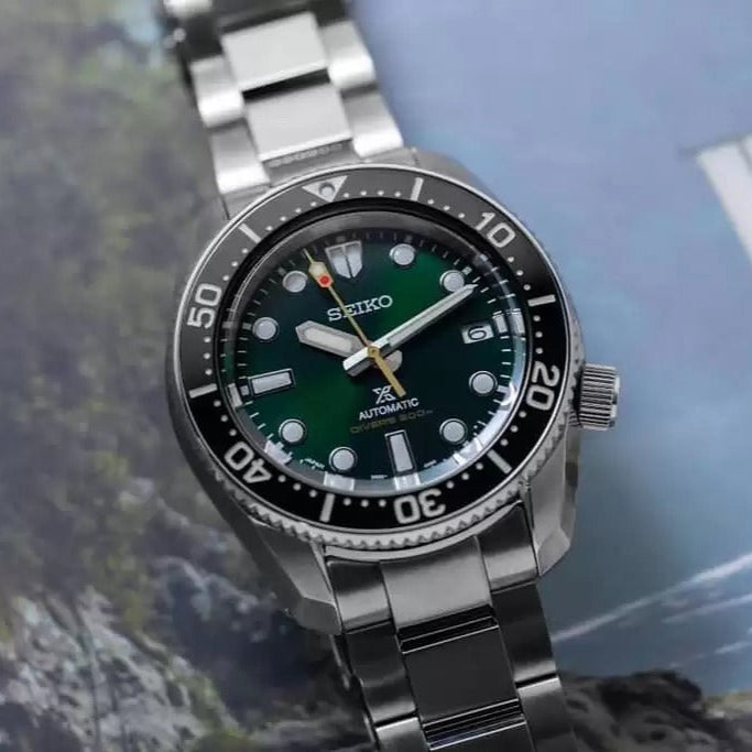 Seiko Prospex 140th Anniversary Limited Edition Automatic Scuba Divers Green Dial Silver Steel Strap Watch for Men - SPB207J1 wholesalehk.shop
