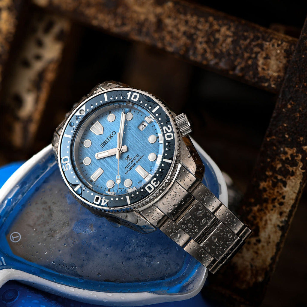 Seiko Prospex Glacier Save The Ocean Special Edition Automatic Blue Dial Silver Steel Strap Watch for Men - SPB299J1 wholesalehk.shop