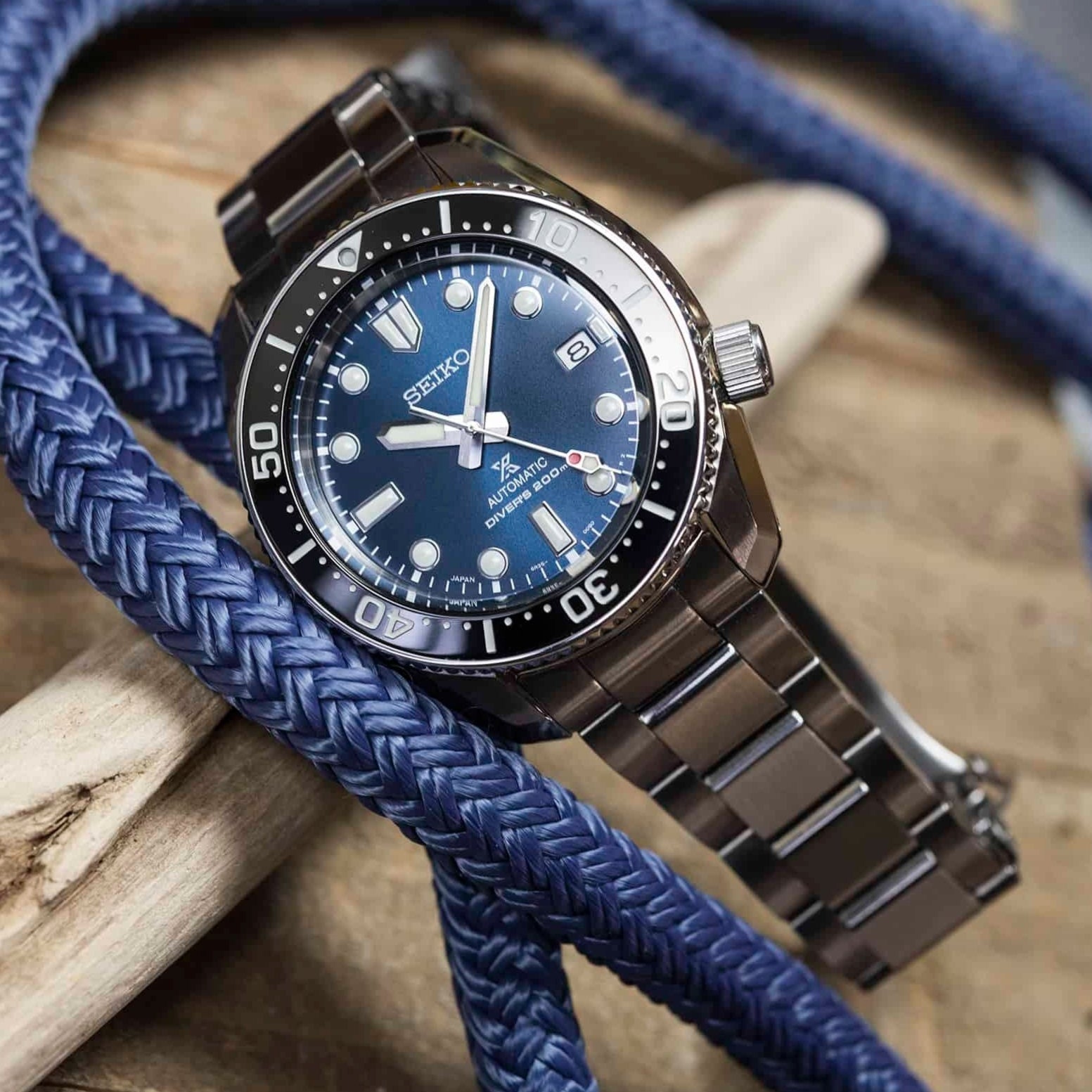 Seiko Prospex Marinemaster Automatic Scuba Divers Blue Dial Silver Steel Strap Watch for Men - SPB187J1 wholesalehk.shop