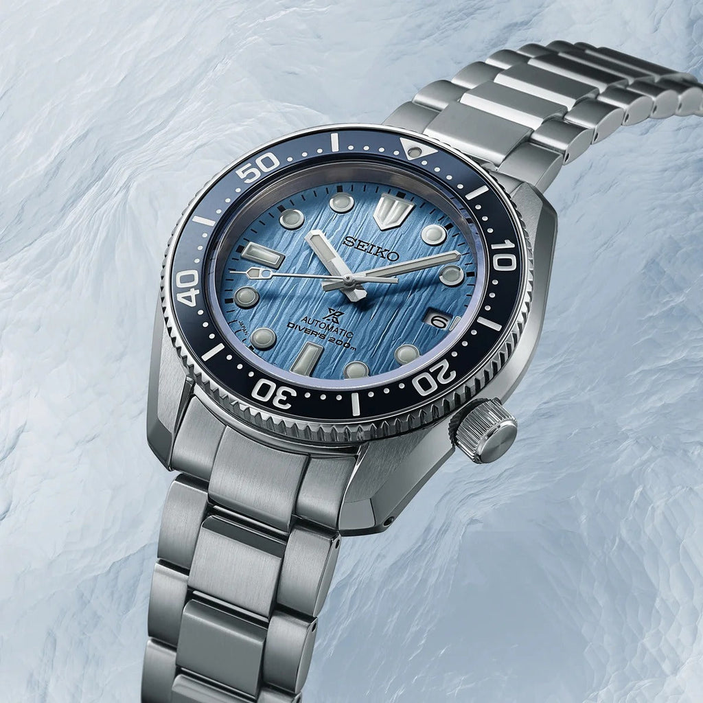 Seiko Prospex Glacier Save The Ocean Special Edition Automatic Blue Dial Silver Steel Strap Watch for Men - SPB299J1 wholesalehk.shop