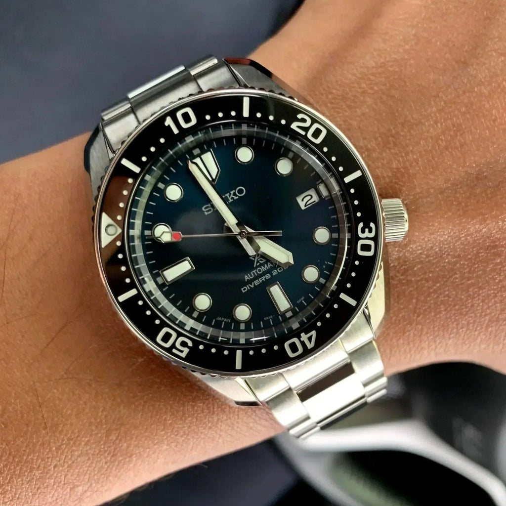 Seiko Prospex Marinemaster Automatic Scuba Divers Blue Dial Silver Steel Strap Watch for Men - SPB187J1 wholesalehk.shop