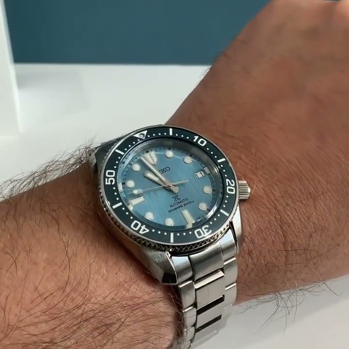 Seiko Prospex Glacier Save The Ocean Special Edition Automatic Blue Dial Silver Steel Strap Watch for Men - SPB299J1 wholesalehk.shop