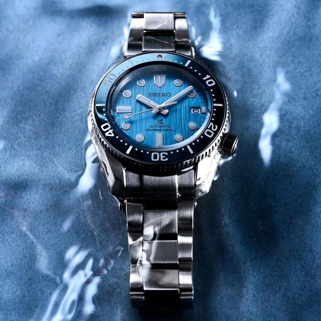 Seiko Prospex Glacier Save The Ocean Special Edition Automatic Blue Dial Silver Steel Strap Watch for Men - SPB299J1 wholesalehk.shop