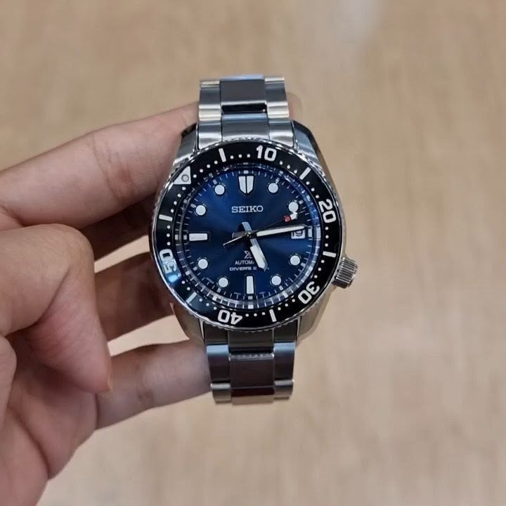 Seiko Prospex Marinemaster Automatic Scuba Divers Blue Dial Silver Steel Strap Watch for Men - SPB187J1 wholesalehk.shop