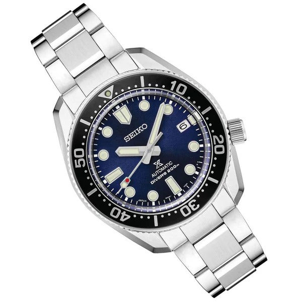 Seiko Prospex Marinemaster Automatic Scuba Divers Blue Dial Silver Steel Strap Watch for Men - SPB187J1 wholesalehk.shop