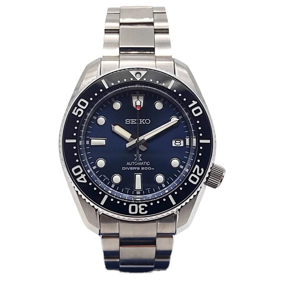 Seiko Prospex Marinemaster Automatic Scuba Divers Blue Dial Silver Steel Strap Watch for Men - SPB187J1 wholesalehk.shop