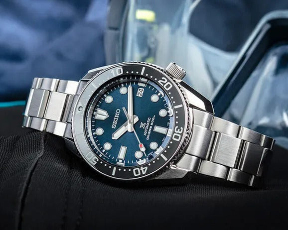 Seiko Prospex Marinemaster Automatic Scuba Divers Blue Dial Silver Steel Strap Watch for Men - SPB187J1 wholesalehk.shop