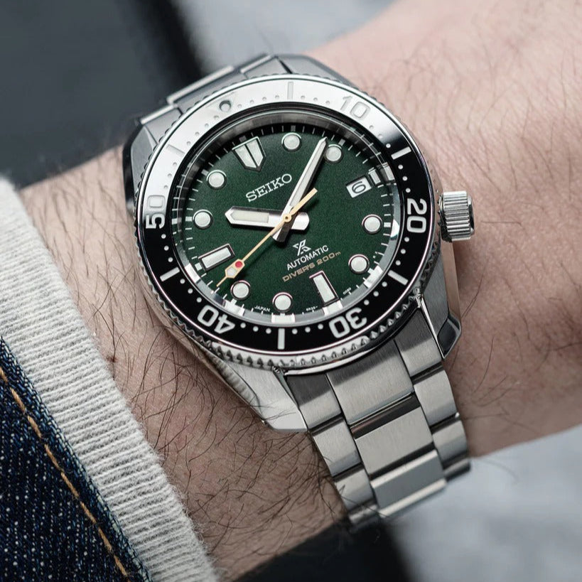Seiko Prospex 140th Anniversary Limited Edition Automatic Scuba Divers Green Dial Silver Steel Strap Watch for Men - SPB207J1 wholesalehk.shop