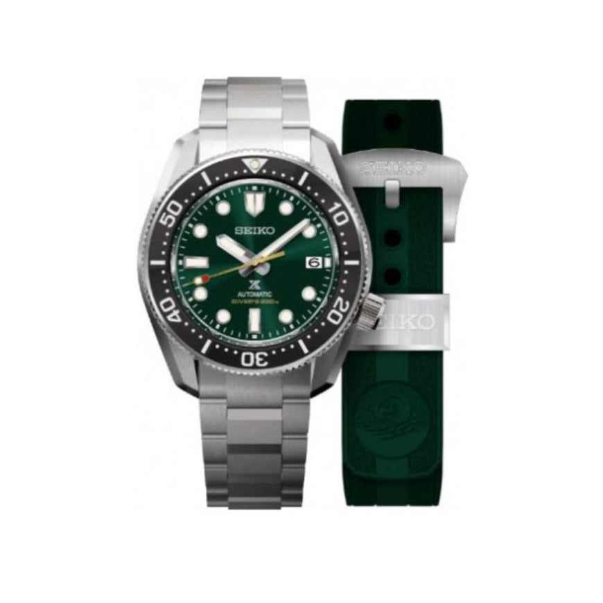 Seiko Prospex 140th Anniversary Limited Edition Automatic Scuba Divers Green Dial Silver Steel Strap Watch for Men - SPB207J1 wholesalehk.shop