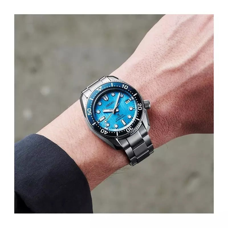 Seiko Prospex Glacier Save The Ocean Special Edition Automatic Blue Dial Silver Steel Strap Watch for Men - SPB299J1 wholesalehk.shop