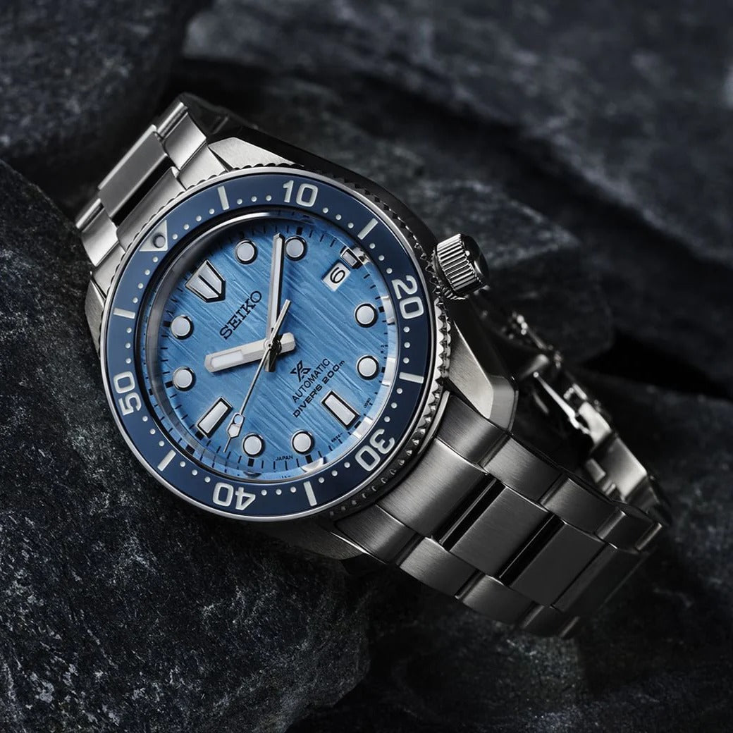 Seiko Prospex Glacier Save The Ocean Special Edition Automatic Blue Dial Silver Steel Strap Watch for Men - SPB299J1 wholesalehk.shop