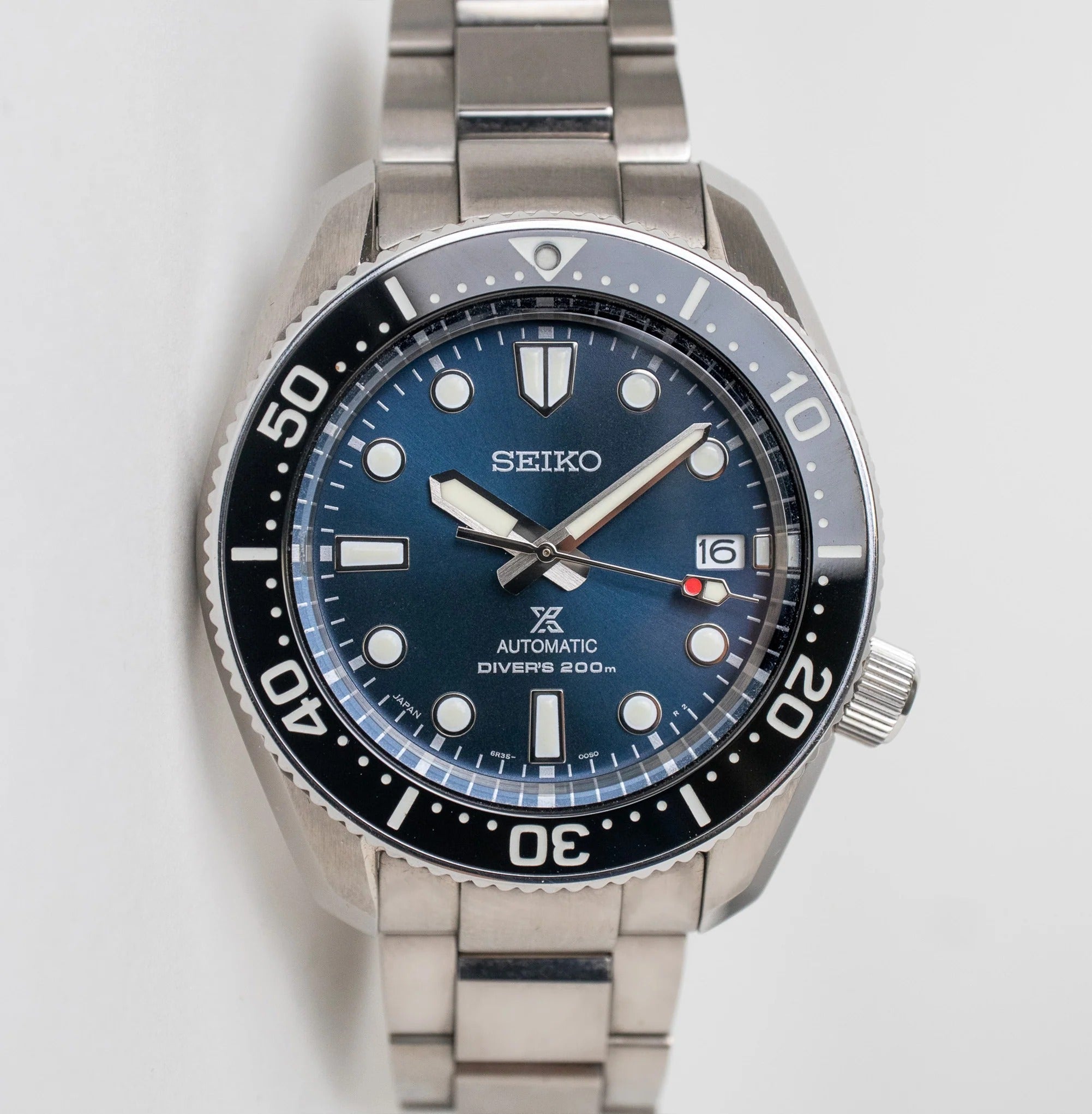 Seiko Prospex Marinemaster Automatic Scuba Divers Blue Dial Silver Steel Strap Watch for Men - SPB187J1 wholesalehk.shop