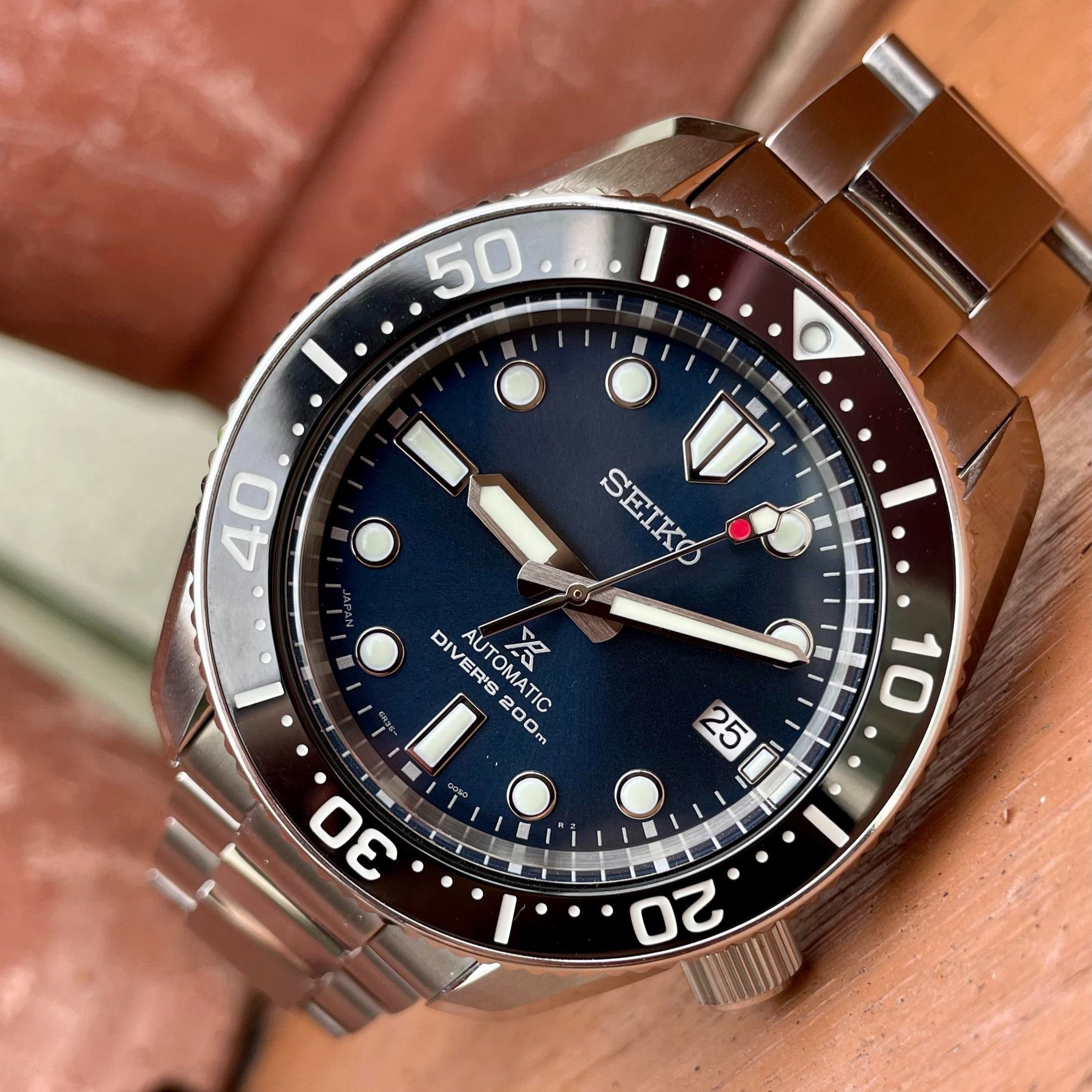 Seiko Prospex Marinemaster Automatic Scuba Divers Blue Dial Silver Steel Strap Watch for Men - SPB187J1 wholesalehk.shop
