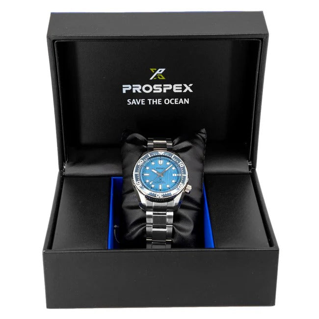 Seiko Prospex Glacier Save The Ocean Special Edition Automatic Blue Dial Silver Steel Strap Watch for Men - SPB299J1 wholesalehk.shop