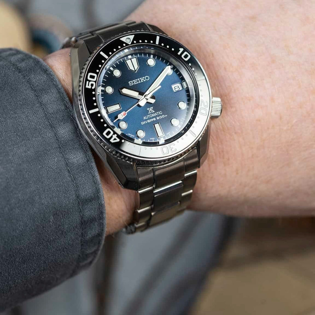Seiko Prospex Marinemaster Automatic Scuba Divers Blue Dial Silver Steel Strap Watch for Men - SPB187J1 wholesalehk.shop