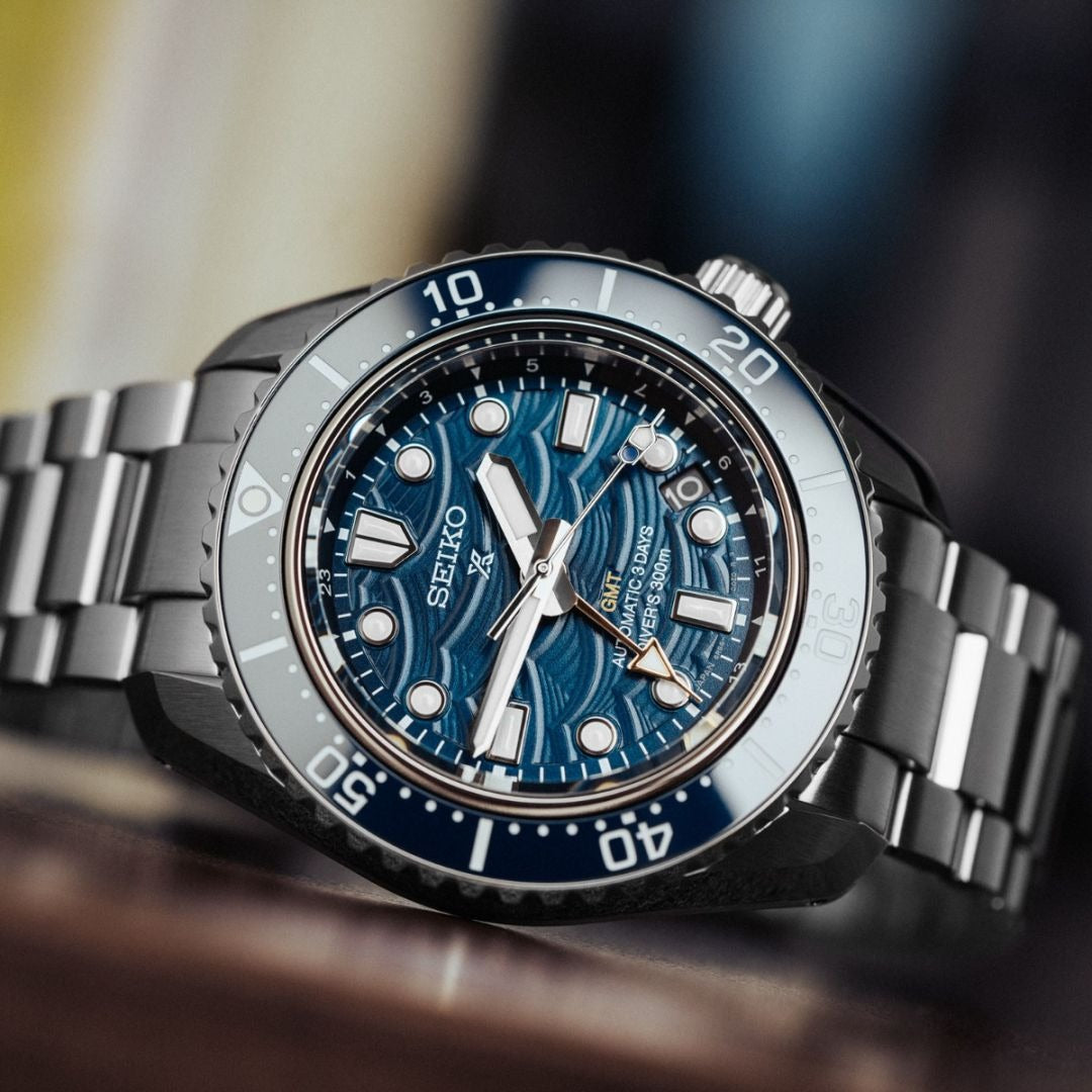 Seiko Prospex Marinemaster Automatic Scuba Divers Blue Dial Silver Steel Strap Watch for Men - SPB187J1 wholesalehk.shop
