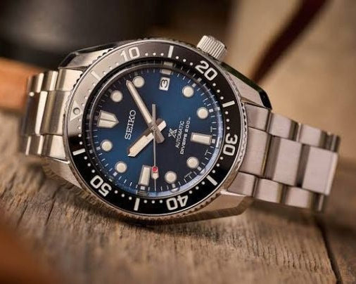 Seiko Prospex Marinemaster Automatic Scuba Divers Blue Dial Silver Steel Strap Watch for Men - SPB187J1 wholesalehk.shop