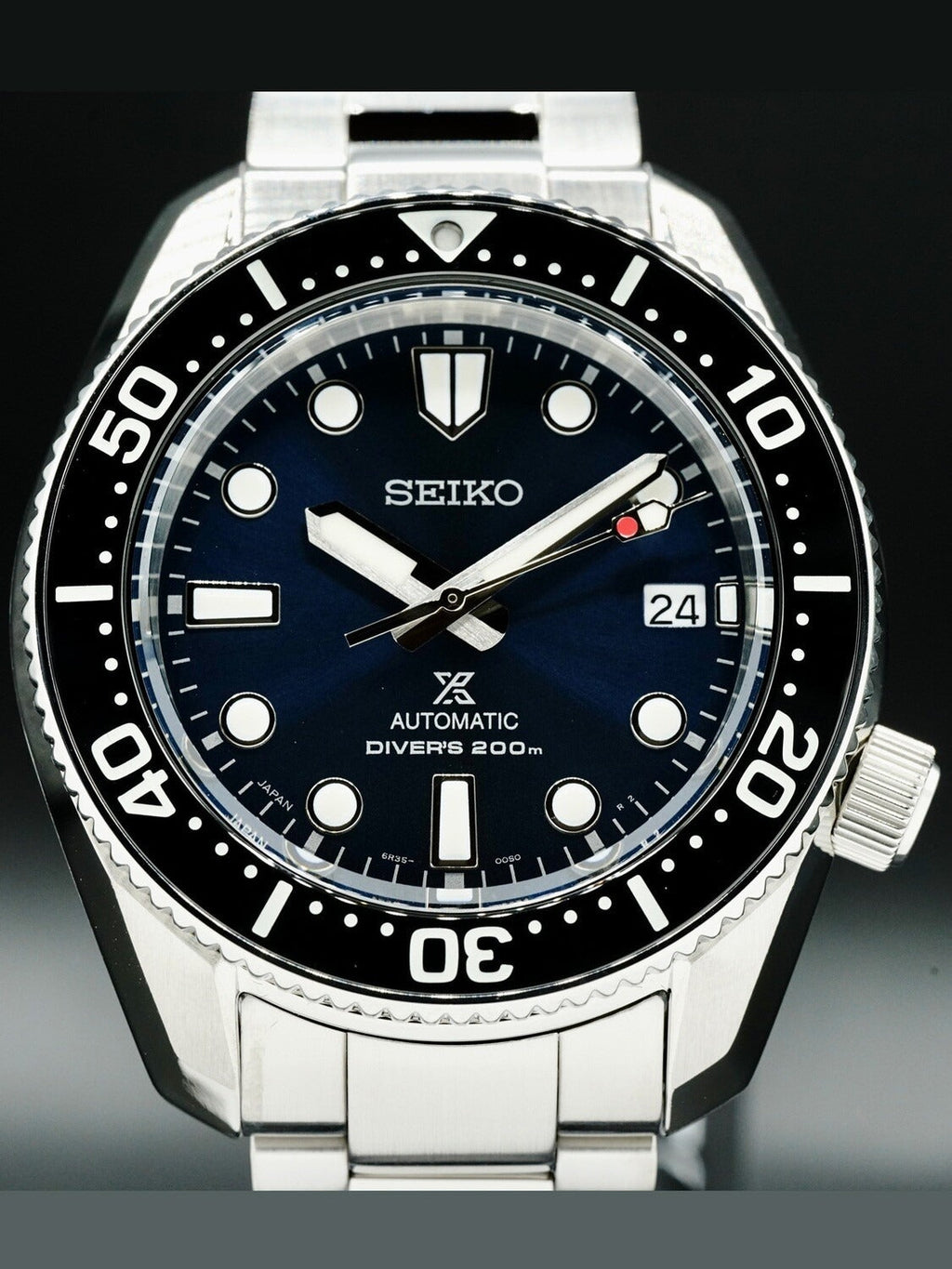 Seiko Prospex Marinemaster Automatic Scuba Divers Blue Dial Silver Steel Strap Watch for Men - SPB187J1 wholesalehk.shop