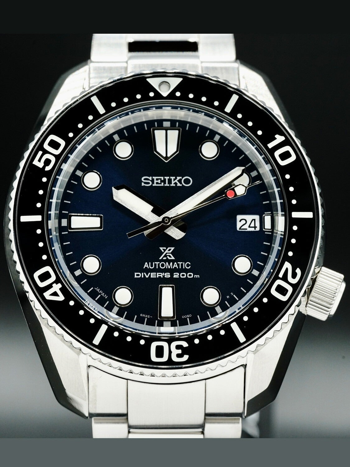 Seiko Prospex Marinemaster Automatic Scuba Divers Blue Dial Silver Steel Strap Watch for Men - SPB187J1 wholesalehk.shop