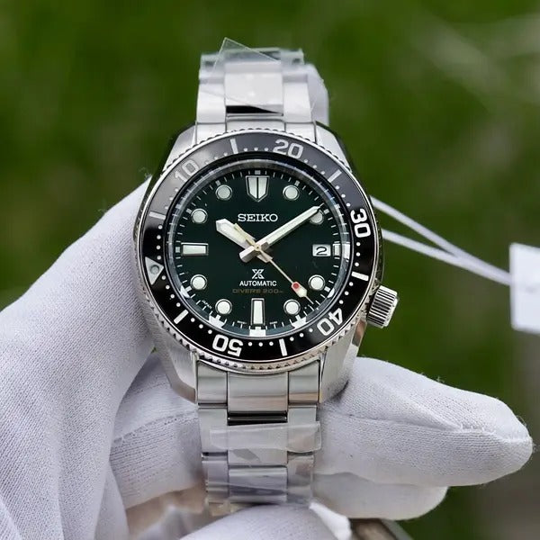 Seiko Prospex 140th Anniversary Limited Edition Automatic Scuba Divers Green Dial Silver Steel Strap Watch for Men - SPB207J1 wholesalehk.shop