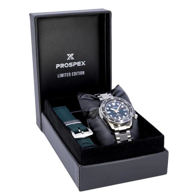 Seiko Prospex 140th Anniversary Limited Edition Automatic Scuba Divers Green Dial Silver Steel Strap Watch for Men - SPB207J1 wholesalehk.shop