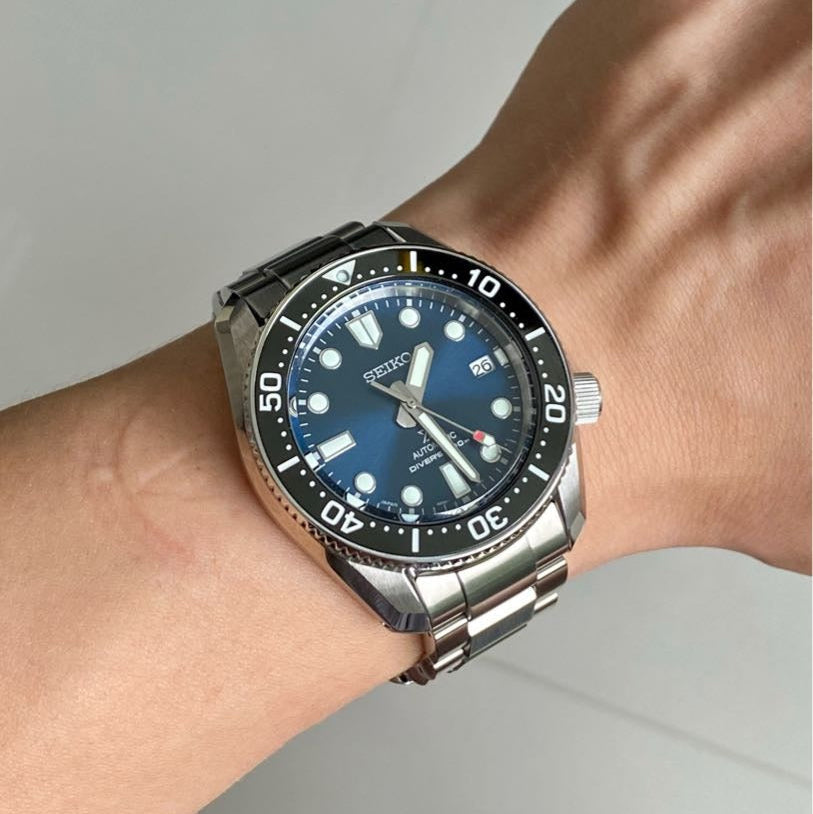 Seiko Prospex Marinemaster Automatic Scuba Divers Blue Dial Silver Steel Strap Watch for Men - SPB187J1 wholesalehk.shop