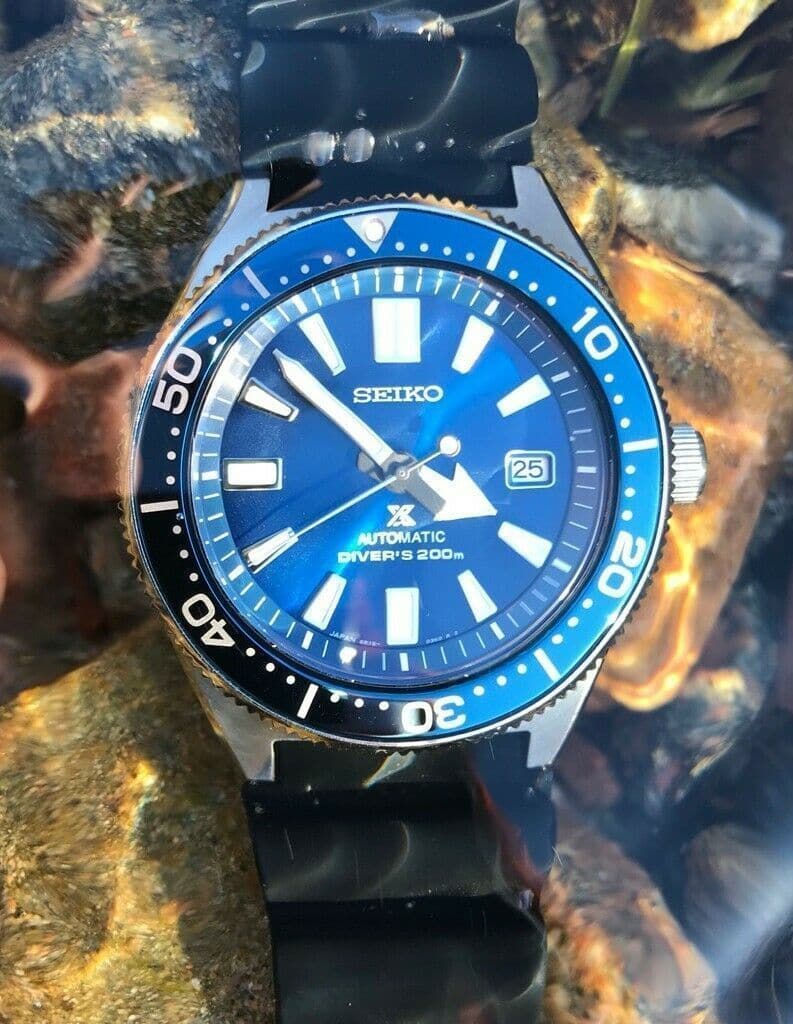 Seiko Prospex Analogue Automatic Diver Blue Dial Black Rubber Strap Watch For Men - SPB053J1 wholesalehk.shop
