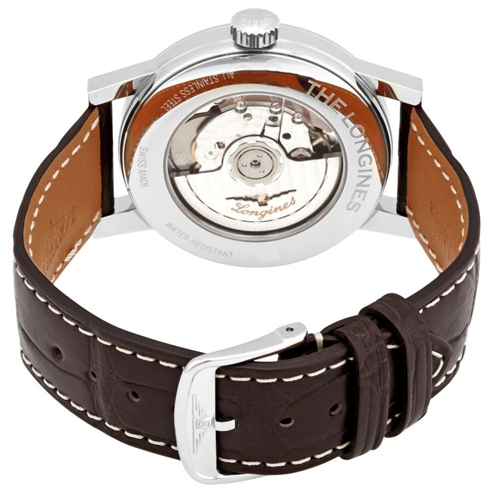 Longines 1832 Annual Calendar Automatic Stainless Steel Beige Dial Brown Leather Strap Date/Month Mens Watch L4.827.4.92.2 wholesalehk.shop