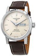 Longines 1832 Annual Calendar Automatic Stainless Steel Beige Dial Brown Leather Strap Date/Month Mens Watch L4.827.4.92.2 wholesalehk.shop