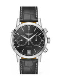 Longines 1832 Automatic Chronograph Stainless Steel Black Dial Date Black Leather Strap Mens Watch L4.829.4.52.1 wholesalehk.shop