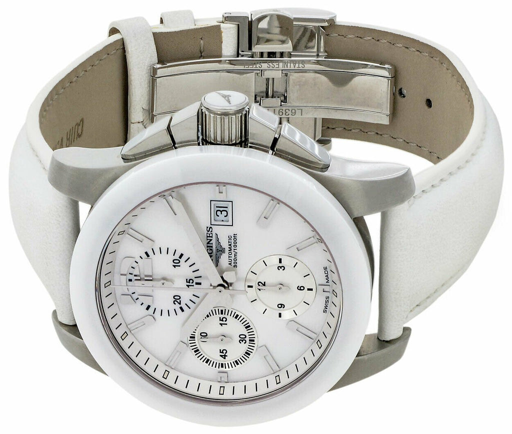 Longines Conquest Automatic Chronograph Steel & Ceramic Mens Watch Date L3.661.4.86.0 wholesalehk.shop