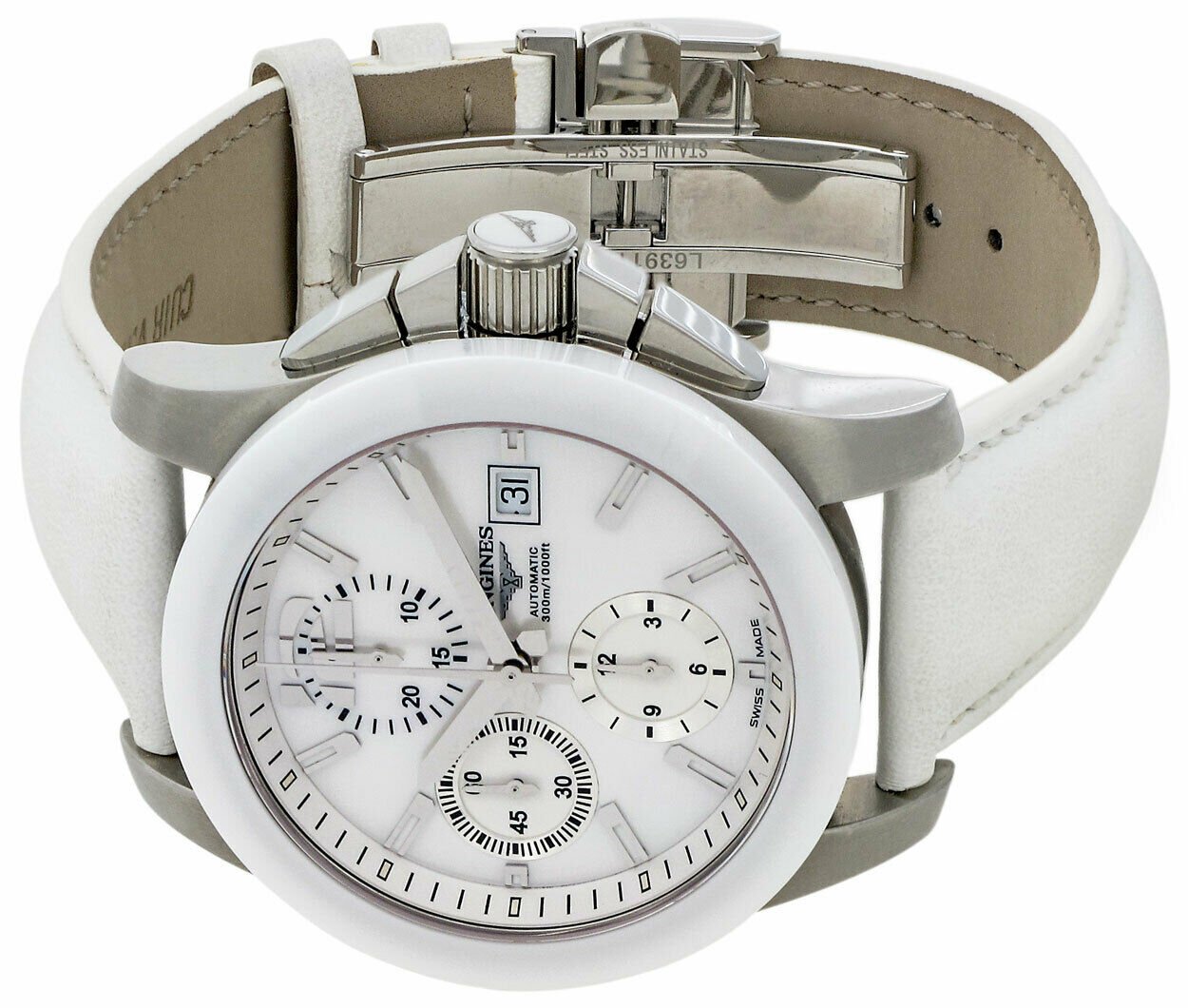 Longines Conquest Automatic Chronograph Steel & Ceramic Mens Watch Date L3.661.4.86.0 wholesalehk.shop