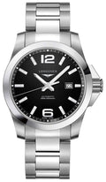 Longines Conquest Automatic Stainless Steel Black Dial Date Divers Mens Watch L3.778.4.58.6 wholesalehk.shop