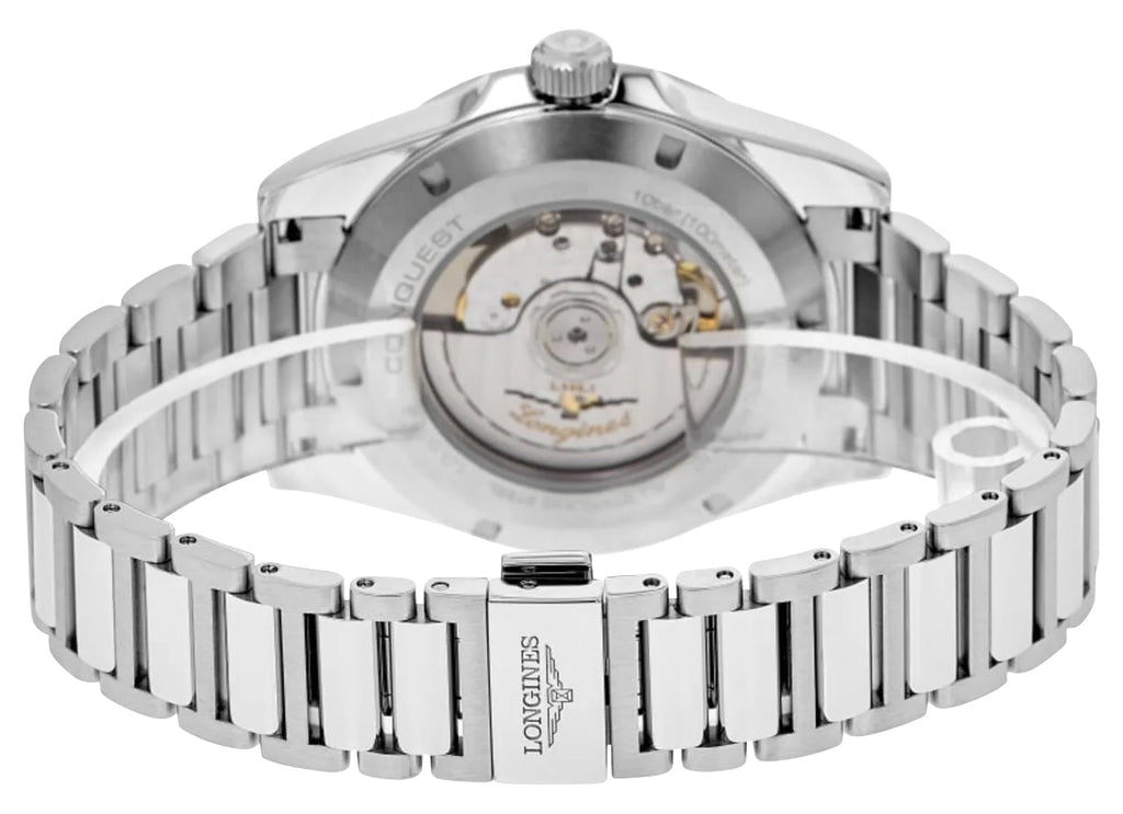 Longines Conquest Automatic Stainless Steel Black Dial Date Mens Watch L3.830.4.52.6 wholesalehk.shop