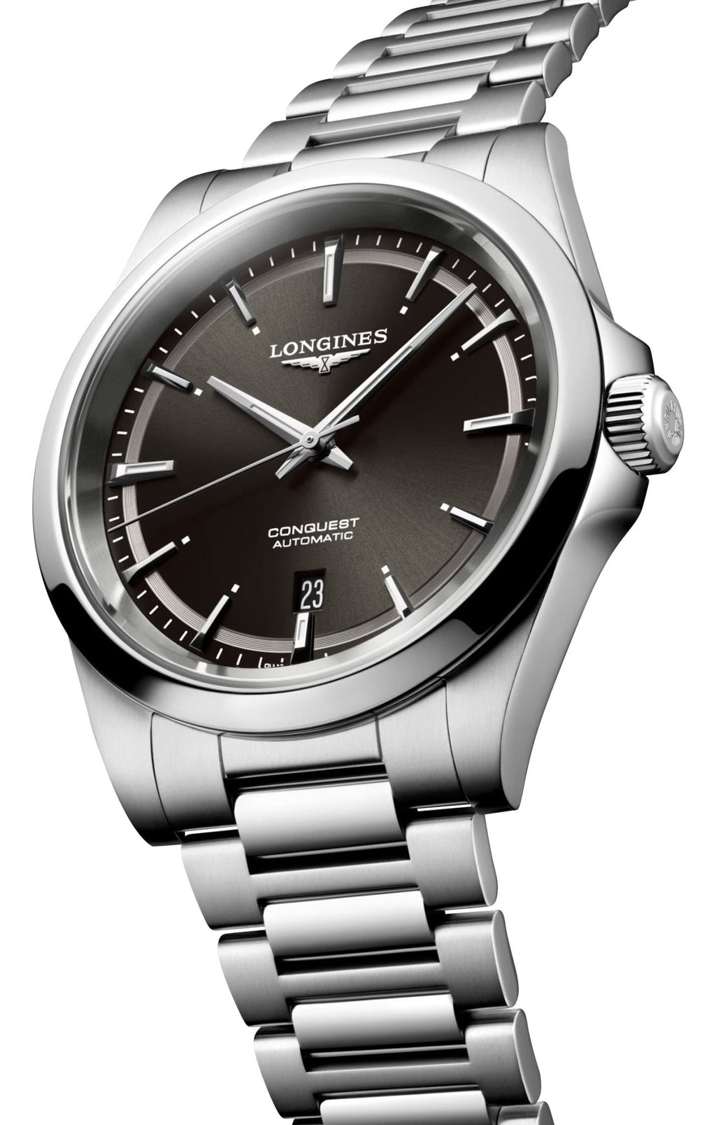Longines Conquest Automatic Stainless Steel Black Dial Date Mens Watch L3.830.4.52.6 wholesalehk.shop