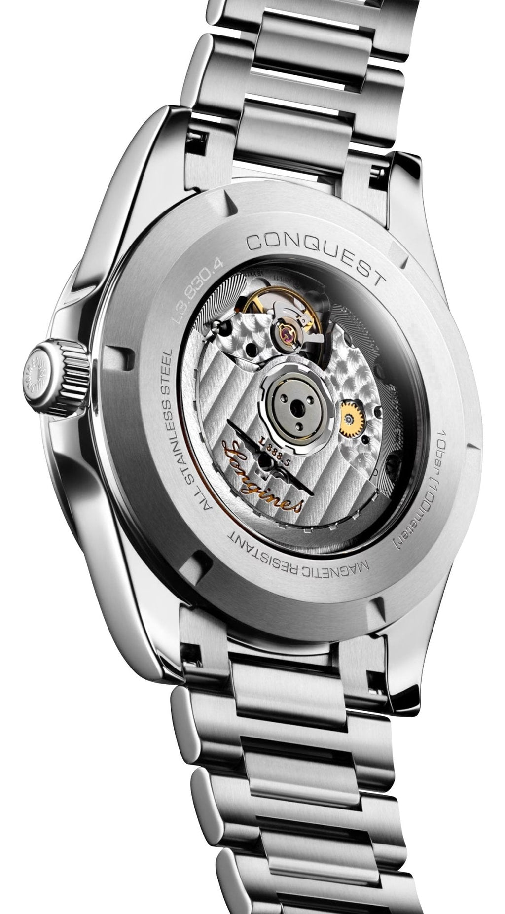 Longines Conquest Automatic Stainless Steel Black Dial Date Mens Watch L3.830.4.52.6 wholesalehk.shop