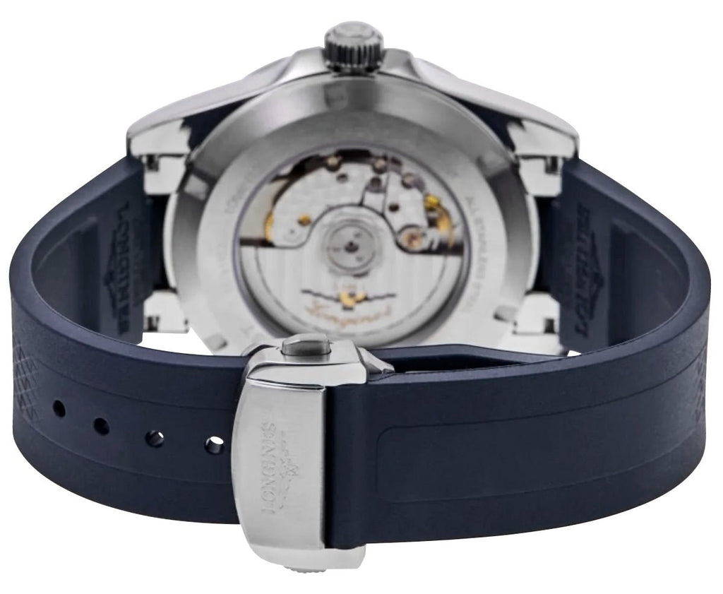 Longines Conquest Automatic Stainless Steel Blue Dial Blue Rubber Strap Date Mens Watch L3.830.4.92.9 wholesalehk.shop