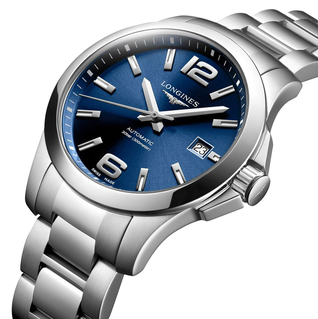 Longines Conquest Automatic Stainless Steel Blue Dial Date Divers Mens Watch L3.776.4.99.6 wholesalehk.shop
