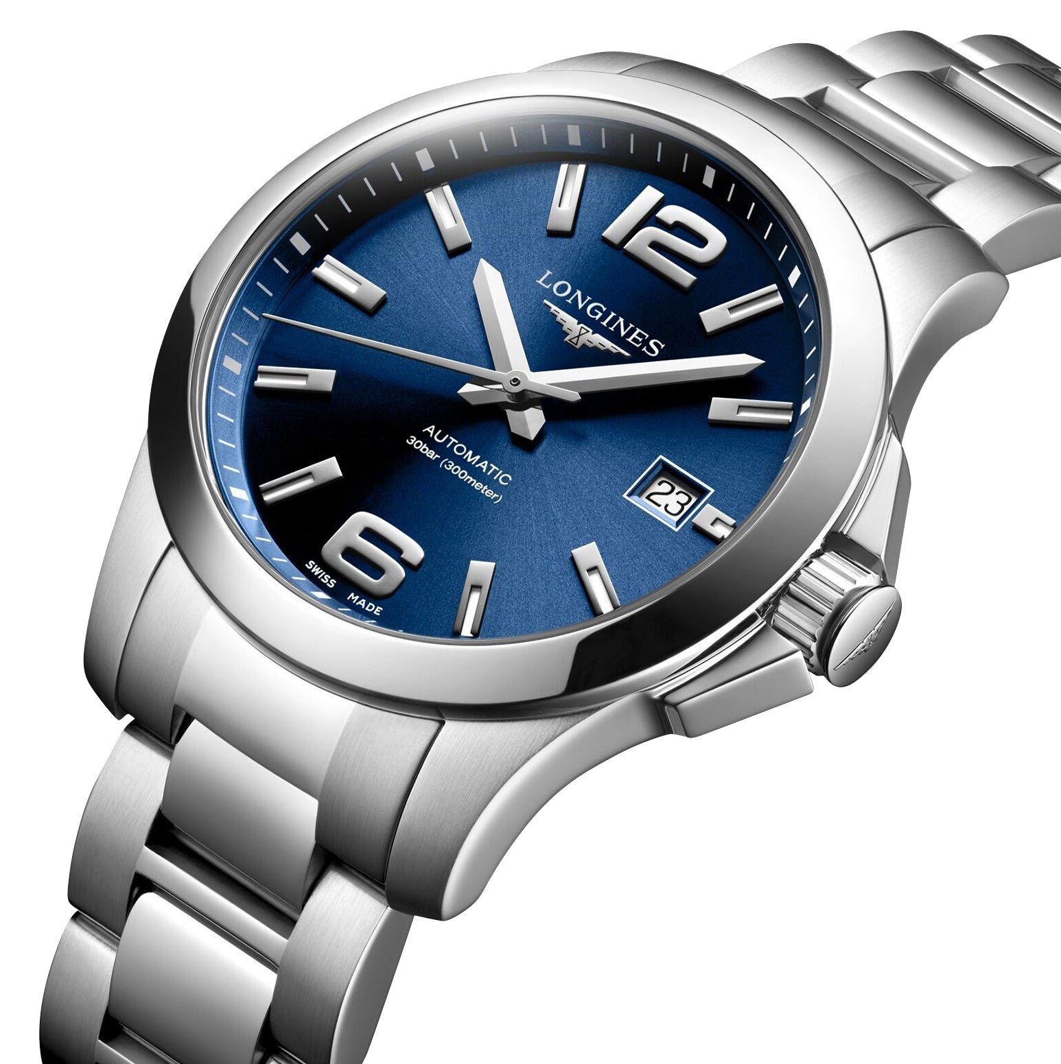 Longines Conquest Automatic Stainless Steel Blue Dial Date Divers Mens Watch L3.776.4.99.6 wholesalehk.shop