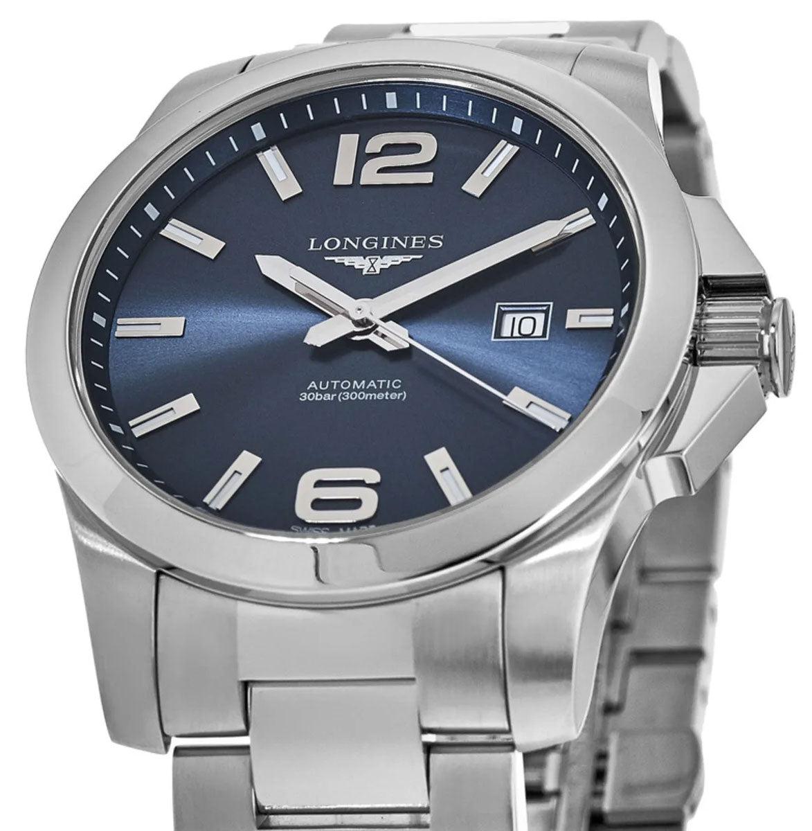 Longines Conquest Automatic Stainless Steel Blue Dial Date Divers Mens Watch L3.778.4.96.6 wholesalehk.shop