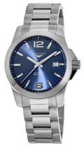 Longines Conquest Automatic Stainless Steel Blue Dial Date Divers Mens Watch L3.778.4.96.6 wholesalehk.shop
