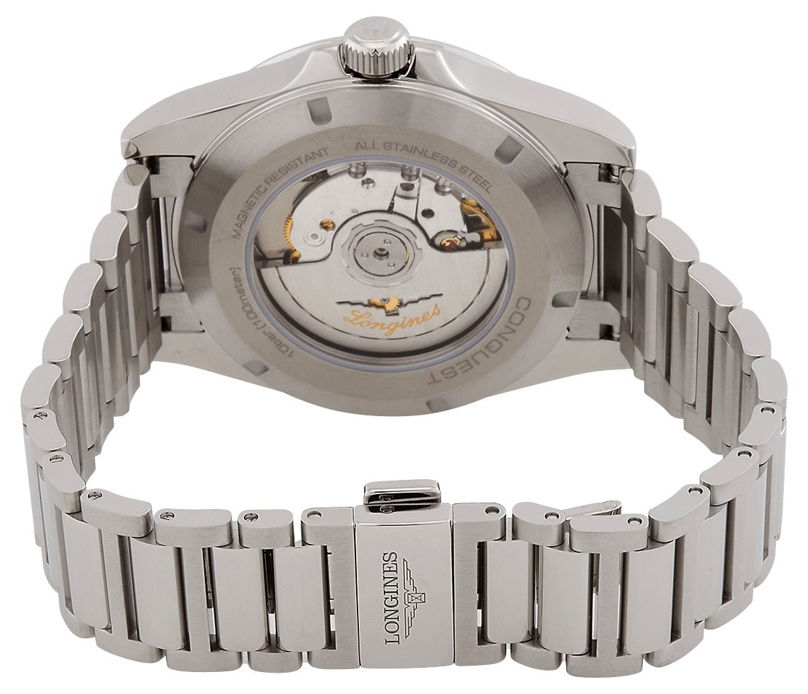 Longines Conquest Automatic Stainless Steel Green Dial Date Mens Watch L3.830.4.02.6 wholesalehk.shop